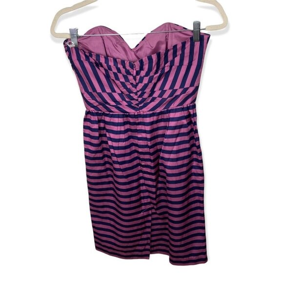 Anthropologie Silk Corset Sweetheart Neck Dress Purple On the Fold Corey Lynn 4 - Picture 6 of 11